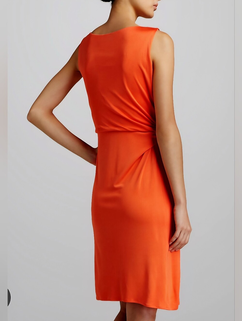 Lauren Ralph Lauren Sleeveless Orange Sheath Dress